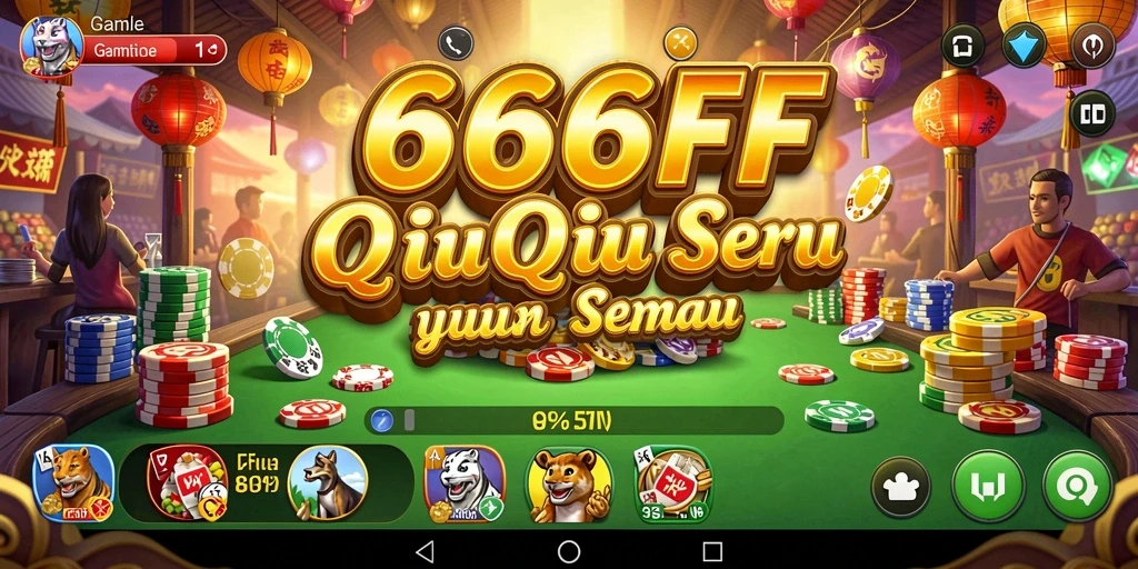 Tampilan menarik dari gameplay QiuQiu yang seru.