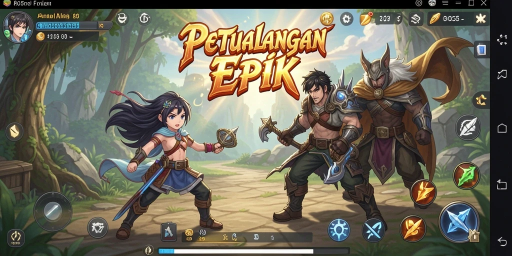 Tampilan karakter dan pertarungan seru dalam 8055.