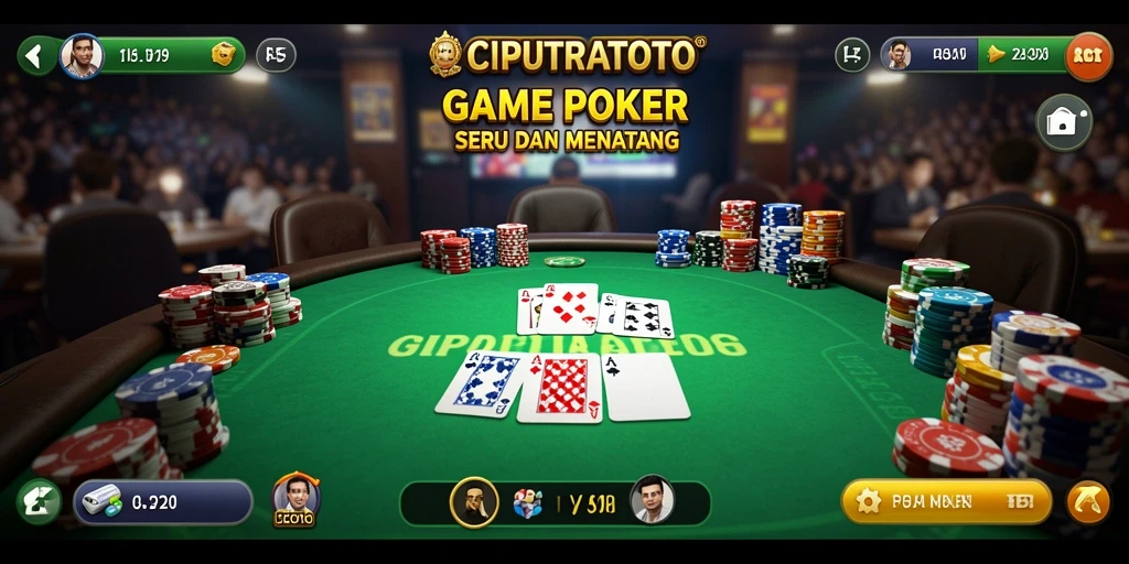 Tampilan permainan poker yang menarik dan dinamis di CIPUTRATOTO.