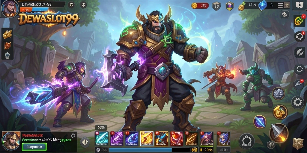 Screenshot gameplay DEWASLOT99 menampilkan aksi seru petualangan ARPG.