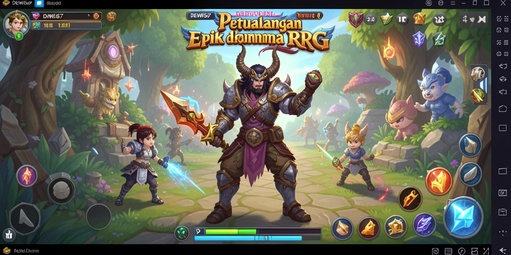 Tangkapan layar DEWI567 menampilkan aksi seru dalam pertempuran RPG.
