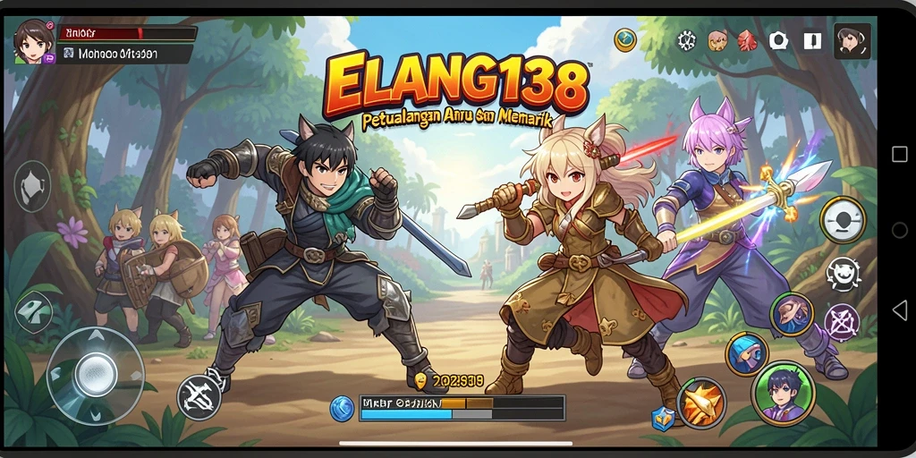 Screenshot gameplay ELANG138 dengan karakter anime yang menawan.