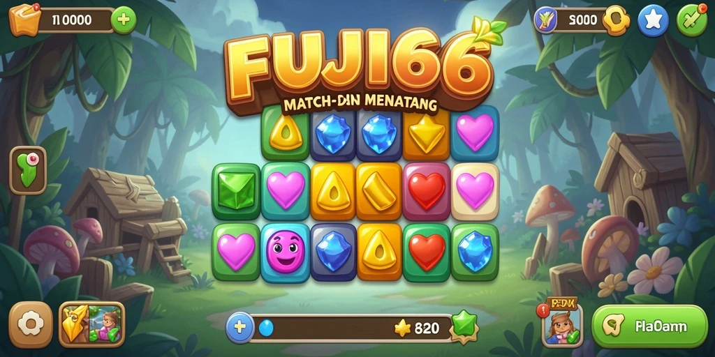 Screenshot utama menampilkan aksi gameplay seru dalam FUJI66.