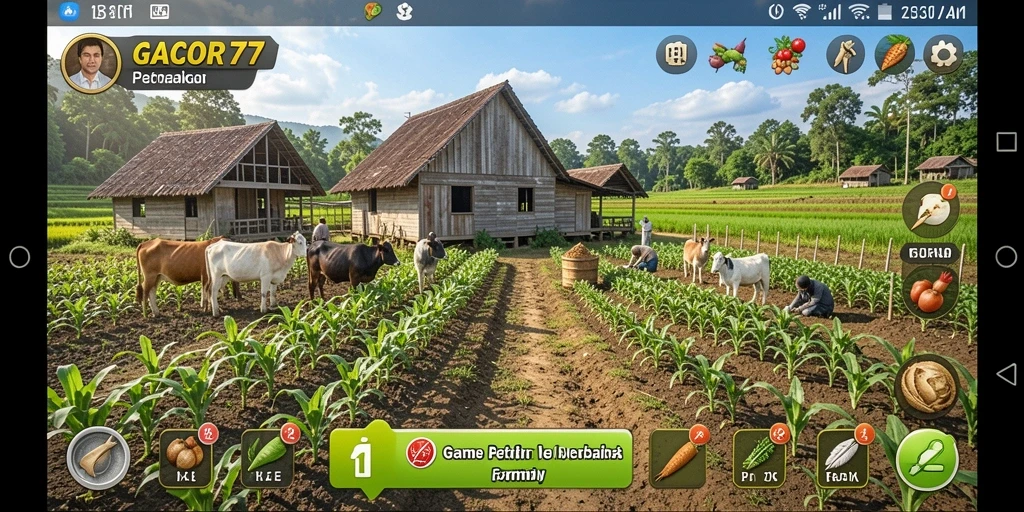 Tampilan gameplay GACOR77 yang menampilkan keindahan pertanian.