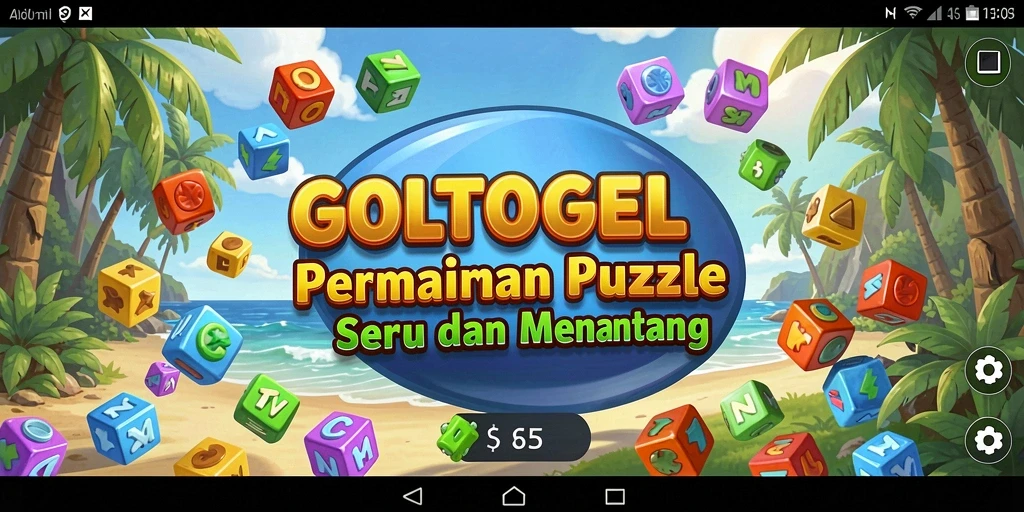 Tampilan gameplay <strong>GOLTOGEL</strong> saat menyelesaikan puzzle yang menarik.