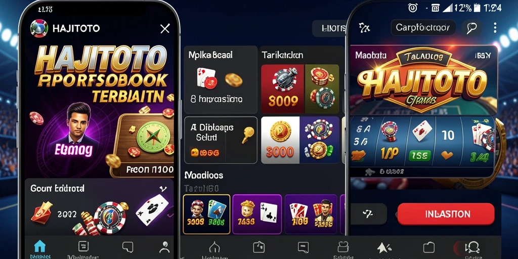 Tampilan utama gameplay di aplikasi HAJITOTO dengan berbagai opsi taruhan.