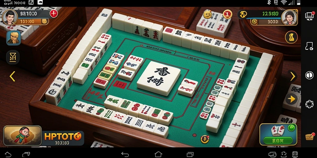 Tangkapan layar menunjukkan gameplay intens dari HPTOTO Mahjong.