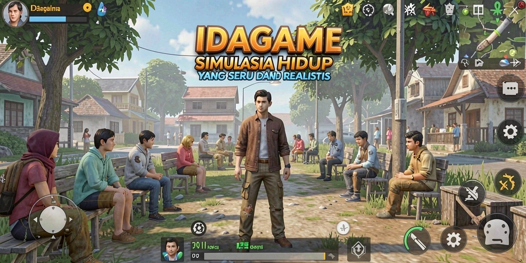 Tangkapan layar dari gameplay <strong>IDAGAME</strong> yang menampilkan pengalaman simulasi yang mendalam.