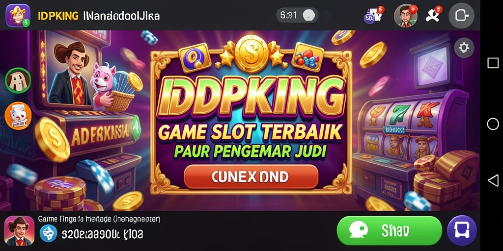 Gameplay IDPKING menampilkan mesin slot dengan animasi menarik dan fitur bonus.