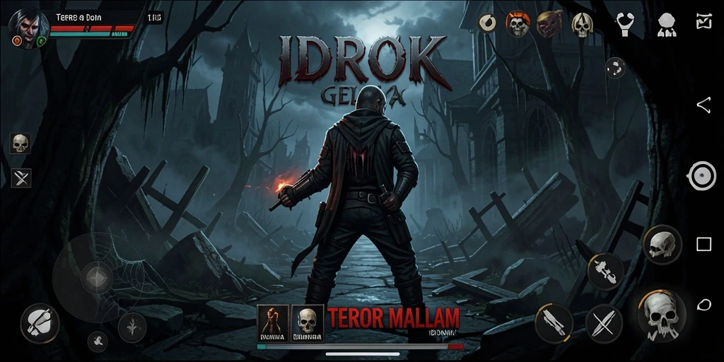 Screenshot IDROK menampilkan layar kelam dengan penampakan misterius.