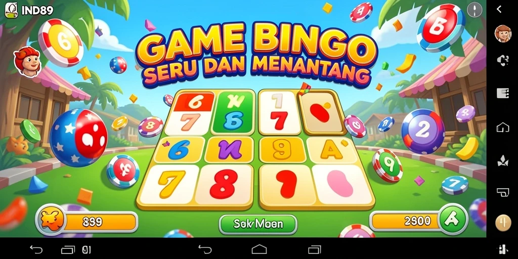 Tampilan gameplay seru dari aplikasi Bingo IND89.
