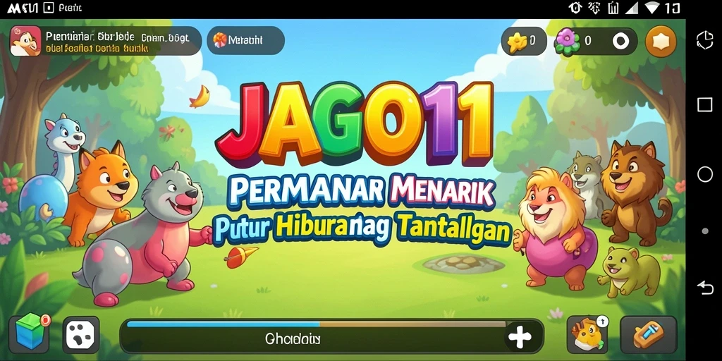 Tampilan gameplay JAGO11 yang menantang dan penuh warna.