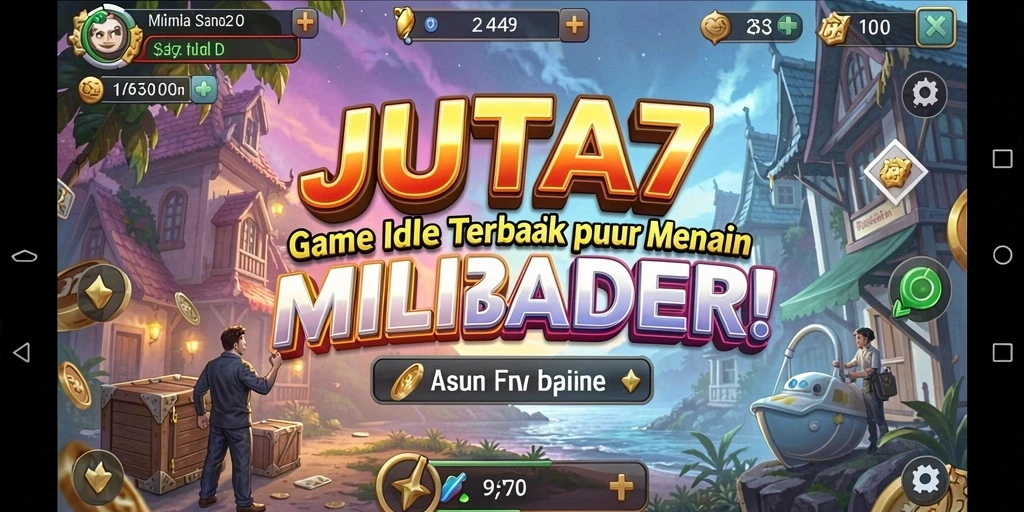 Tampilan gameplay JUTA7 yang menarik dan adiktif dalam mode Idle.