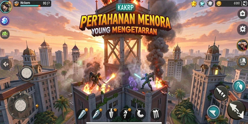 Tampilan gameplay KAKRP dengan strategi Tower Defense yang menantang.