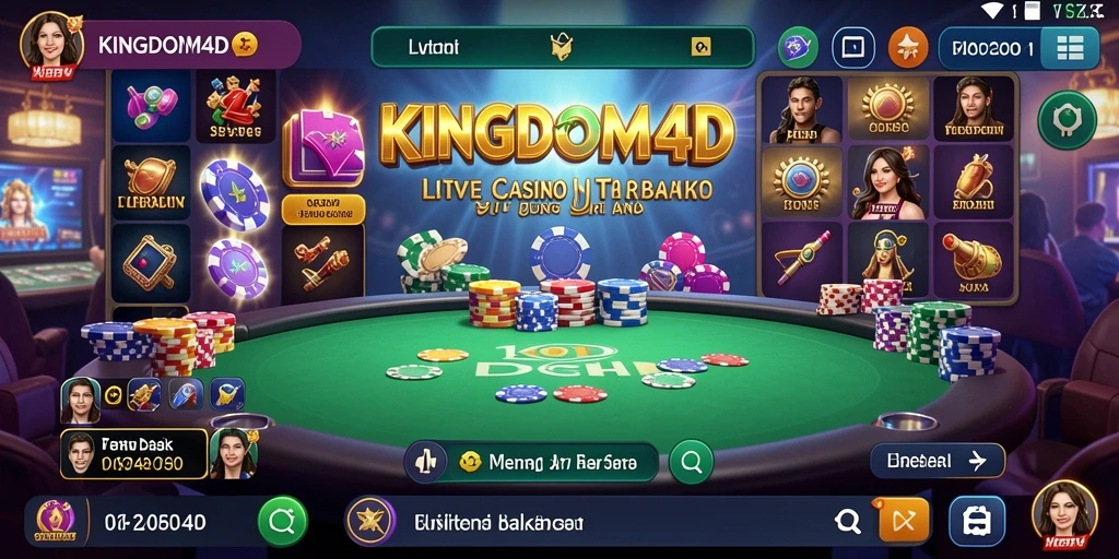 Tampilan mendebarkan saat bermain Live Casino di KINGDOM4D.
