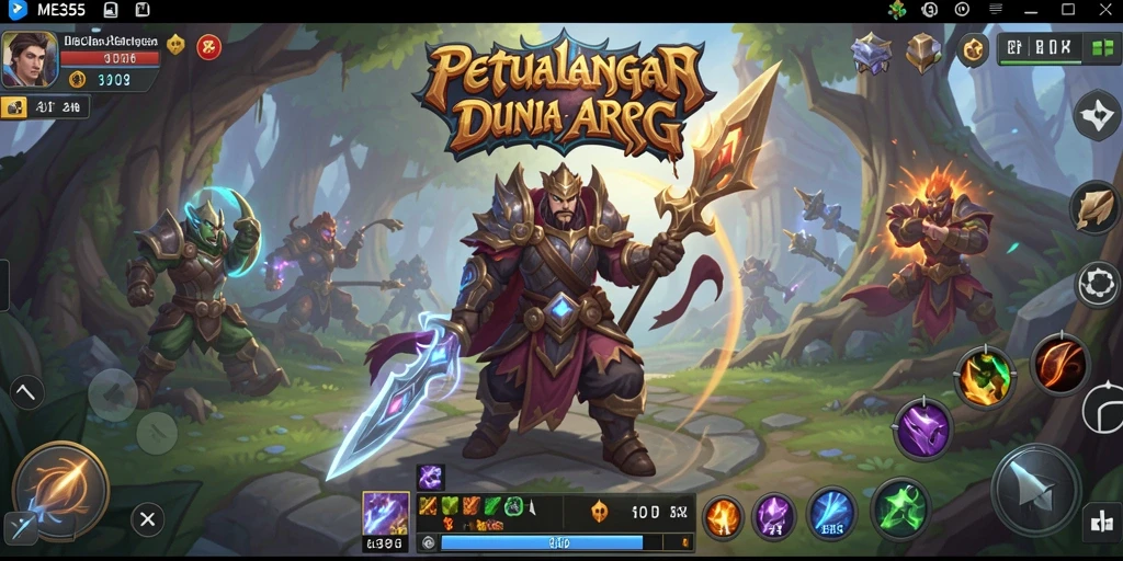 Screenshot gameplay ME355 dengan aksi pertempuran yang seru.