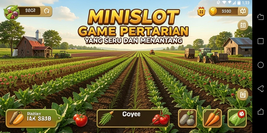 Tampilan seru gameplay bertani di MINISLOT yang menarik.