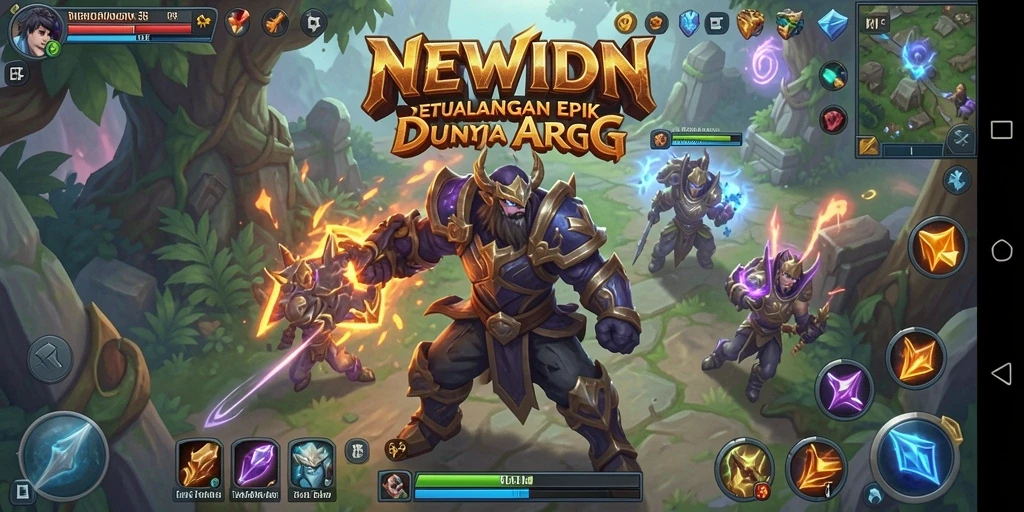Tampilan gameplay epik dari NEWIDN dengan pertarungan yang mendebarkan.