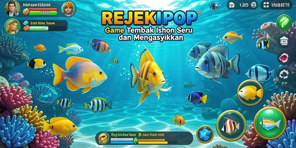 Tampilan menarik permainan Tembak Ikan di REJEKIPOP.