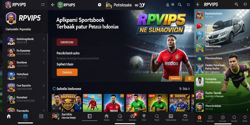 Tampilan gameplay RPVIP5 dengan berbagai pilihan taruhan olahraga.