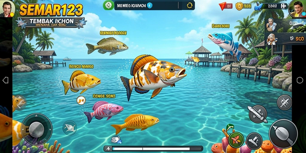Tampilan gameplay SEMAR123 dengan aksi seru tembak ikan.