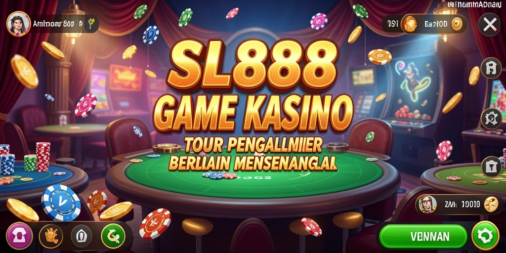 Tangkapan layar gameplay SL888 menampilkan suasana Kasino yang menyenangkan.
