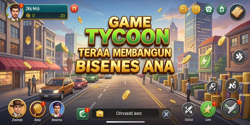 Gameplay seru dan interaktif di ZK6 saat membangun bisnis.